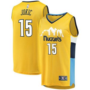 Camiseta Nikola Jokic 15 Denver Nuggets Statement Edition Amarillo Hombre